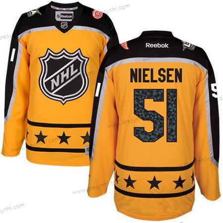 Atlantic Division Detroit Red Wings #51 Frans Nielsen Reebok Žlutá 2017 NHL All-Star Sešitý Hokejový dres – Pánské