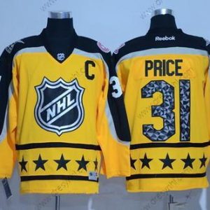 Atlantic Division Montreal Canadiens #31 Carey Price Reebok Žlutá 2017 NHL All-Star Sešitý Hokejový dres – Pánské