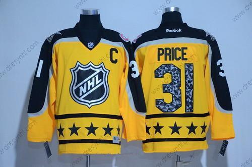 Atlantic Division Montreal Canadiens #31 Carey Price Reebok Žlutá 2017 NHL All-Star Sešitý Hokejový dres – Pánské