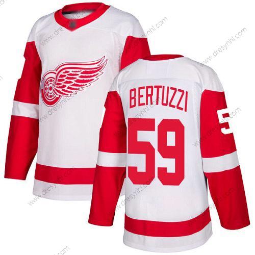 Autentické Detroit Red Wings #59 Tyler Bertuzzi Bílý Hostující dres dres – Juniorské