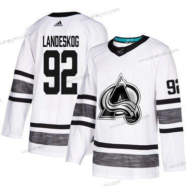 Avalanche #92 Gabriel Landeskog Bílý Autentické 2019 All-Star Sešitý Hokejový dres – Pánské