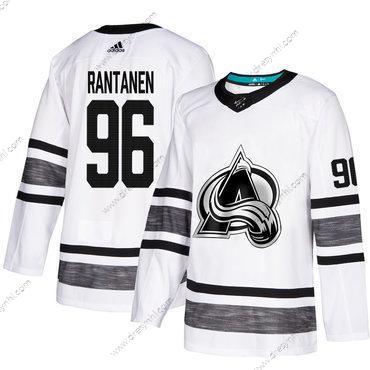 Avalanche #96 Mikko Rantanen Bílý Autentické 2019 All-Star Sešitý Hokejový dres – Pánské