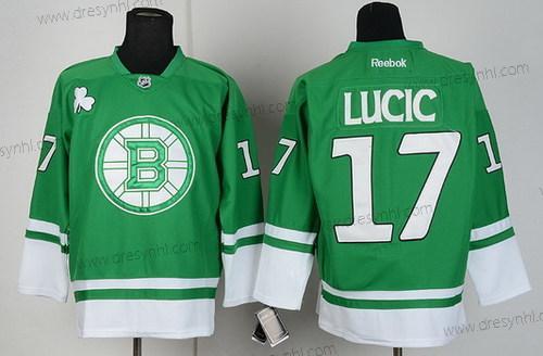 Boston Bruins #17 Milan Lucic St. Patrick’S Day Zelená dres – Pánské