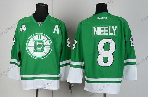 Boston Bruins #8 Cam Neely St. Patrick’S Day Zelená dres – Pánské