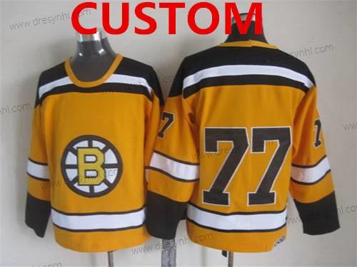 Boston Bruins Personalizované 1959-60 Žlutá CCM Vintage dres – Pánské