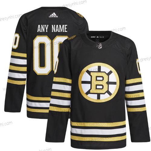 Boston Bruins Personalizované Černá 100th Výročí Sešitý dres – Pánské