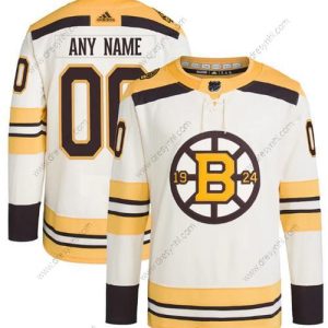 Boston Bruins Personalizované Krémová 100th Výročí Sešitý dres – Pánské