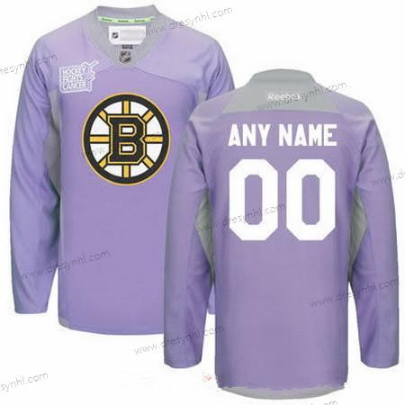 Boston Bruins Personalizované Nachový Růžový Reebok Hokejový Bojuje proti rakovině Tréninkový dres – Pánské