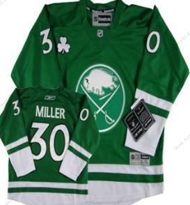 Buffalo Sabres #30 Ryan Miller St. Patrick’S Day Zelená dres – Dětské