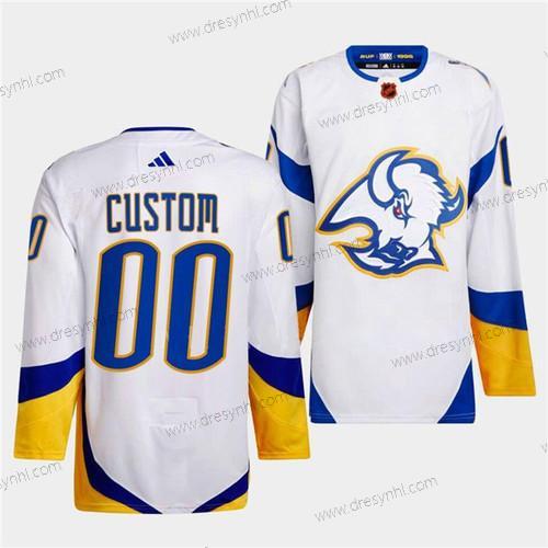 Buffalo Sabres Personalizované Bílý 2022-23 Obrácený Retro Sešitý dres – Pánské