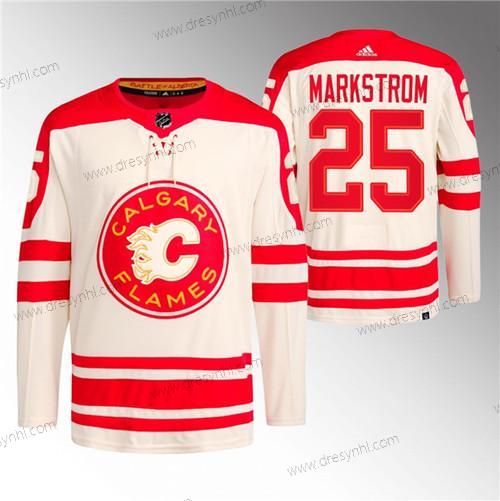 Calgary Flames #25 Jacob Markstrom 2023 Krémová Klasický Primegreen Sešitý dres – Pánské