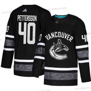 Canucks #40 Elias Pettersson Černá Autentické 2019 All-Star Sešitý Hokejový dres – Pánské