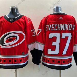 Carolina Hurricanes #37 Andrei Svechnikov Červené New Sešitý dres – Pánské