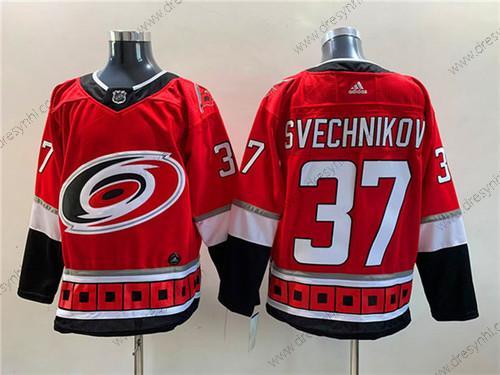 Carolina Hurricanes #37 Andrei Svechnikov Červené New Sešitý dres – Pánské