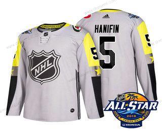 Carolina Hurricanes #5 Noah Hanifin Šedá 2018 NHL All-Star Sešitý Hokejový dres – Pánské