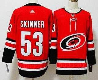 Carolina Hurricanes #53 Jeff Skinner Červené 2017-2018 Hokejový Sešitý NHL dres – Pánské