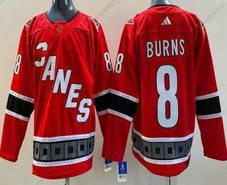 Carolina Hurricanes #8 Brent Burns Červené 2022 Obrácený Retro Autentické dres – Pánské