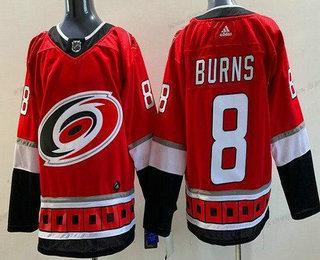 Carolina Hurricanes #8 Brent Burns Červené Autentické dres – Pánské