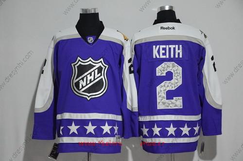 Central Division Chicago Blackhawks #2 Duncan Keith Reebok Nachový 2017 NHL All-Star Sešitý Hokejový dres – Pánské