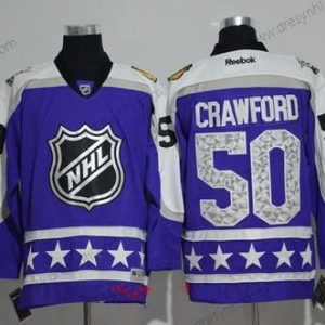 Central Division Chicago Blackhawks #50 Corey Crawford Reebok Nachový 2017 NHL All-Star Sešitý Hokejový dres – Pánské