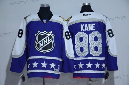 Central Division Chicago Blackhawks #88 Patrick Kane Reebok Nachový 2017 NHL All-Star Sešitý Hokejový dres – Pánské