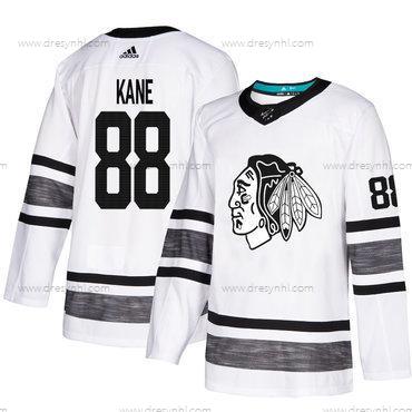 Černáhawks #88 Patrick Kane Bílý Autentické 2019 All-Star Sešitý Hokejový dres – Pánské