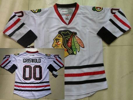 Chicago Blackhawks #00 Clark Griswold Bílý Retro CCM dres – Pánské