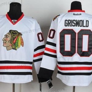 Chicago Blackhawks #00 Clark Griswold Bílý dres – Pánské