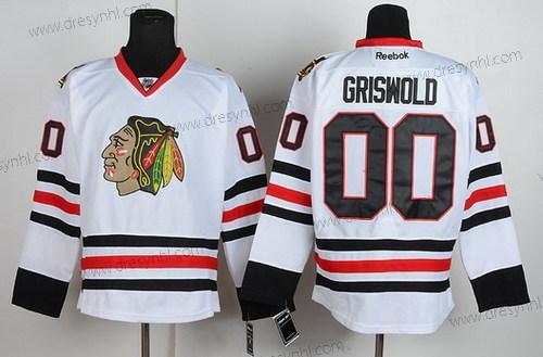 Chicago Blackhawks #00 Clark Griswold Bílý dres – Pánské