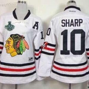 Chicago Blackhawks #10 Patrick Sharp 2015 Stanley Cup 2015 Zimní Klasický Bílý dres – Dámské