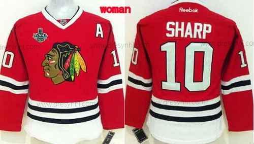 Chicago Blackhawks #10 Patrick Sharp 2015 Stanley Cup Červené dres – Dámské