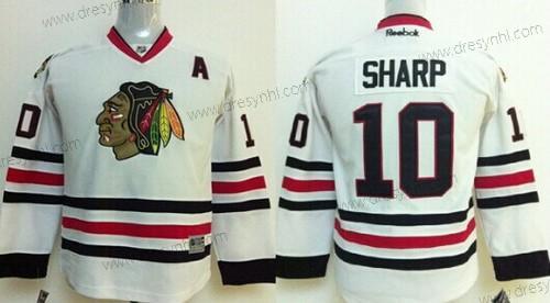 Chicago Blackhawks #10 Patrick Sharp Bílý dres – Dětské