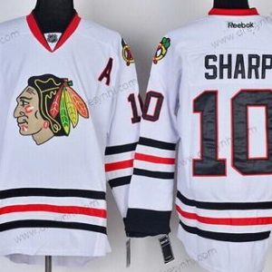 Chicago Blackhawks #10 Patrick Sharp Bílý dres – Pánské