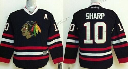 Chicago Blackhawks #10 Patrick Sharp Černá dres – Dětské