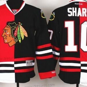 Chicago Blackhawks #10 Patrick Sharp Červené #2 Černá Two Tone dres – Pánské