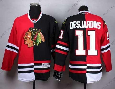 Chicago Blackhawks #11 Andrew Desjardins Červené #2 Černá Two Tone dres – Pánské