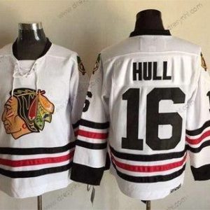 Chicago Blackhawks #16 Bobby Hull Bílý CCM Vintage dres – Pánské