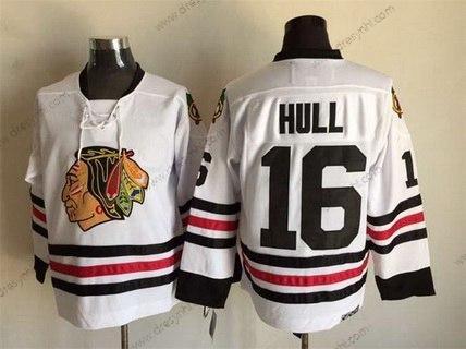 Chicago Blackhawks #16 Bobby Hull Bílý CCM Vintage dres – Pánské