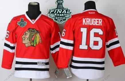 Chicago Blackhawks #16 Marcus Kruger 2015 Stanley Cup Červené dres – Juniorské