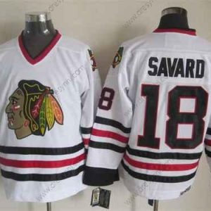 Chicago Blackhawks #18 Denis Savard Bílý CCM Vintage dres – Pánské