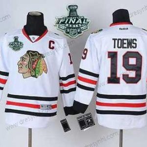 Chicago Blackhawks #19 Janathan Toews 2015 Stanley Cup Bílý dres – Juniorské