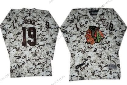 Chicago Blackhawks #19 Janathan Toews Bílý Camo dres – Dětské