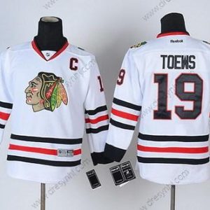 Chicago Blackhawks #19 Janathan Toews Bílý dres – Dětské