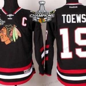 Chicago Blackhawks #19 Jonathan Toews 2014 Stadium Series Černá dres W/2015 Stanley Cup Champion Patch – Dětské