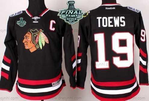 Chicago Blackhawks #19 Jonathan Toews 2015 Stanley Cup 2014 Stadium Series Černá dres – Juniorské