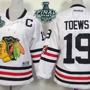 Chicago Blackhawks #19 Jonathan Toews 2015 Stanley Cup 2015 Zimní Klasický Bílý dres – Juniorské