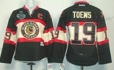 Chicago Blackhawks #19 Jonathan Toews 2015 Stanley Cup Černá Třetí dres dres – Dámské