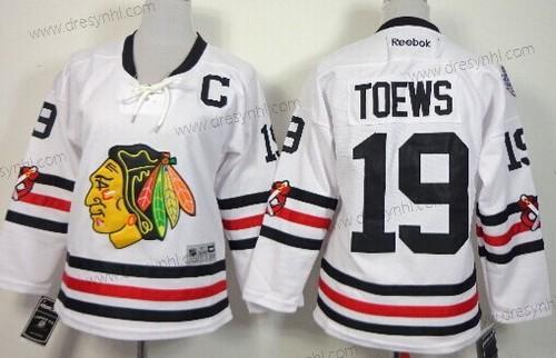 Chicago Blackhawks #19 Jonathan Toews 2015 Zimní Klasický Bílý dres – Dětské