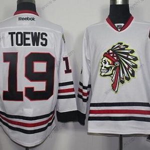 Chicago Blackhawks #19 Jonathan Toews Bílý The Indians Skulls dres – Pánské