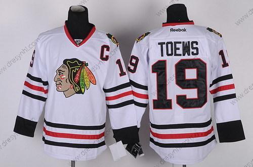 Chicago Blackhawks #19 Jonathan Toews Bílý dres – Pánské